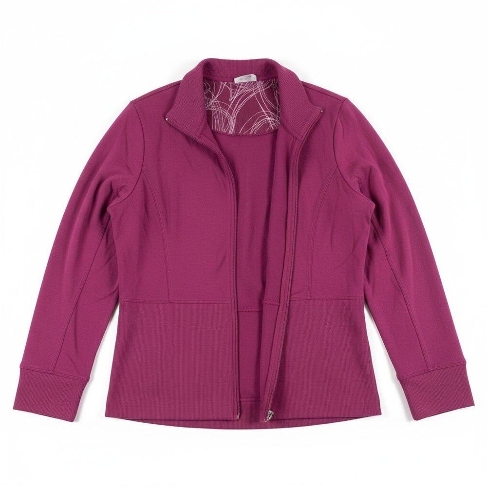 Danskin Now Womens Full Zip Track Jacket Plum Red XL 16/18 DL39T075